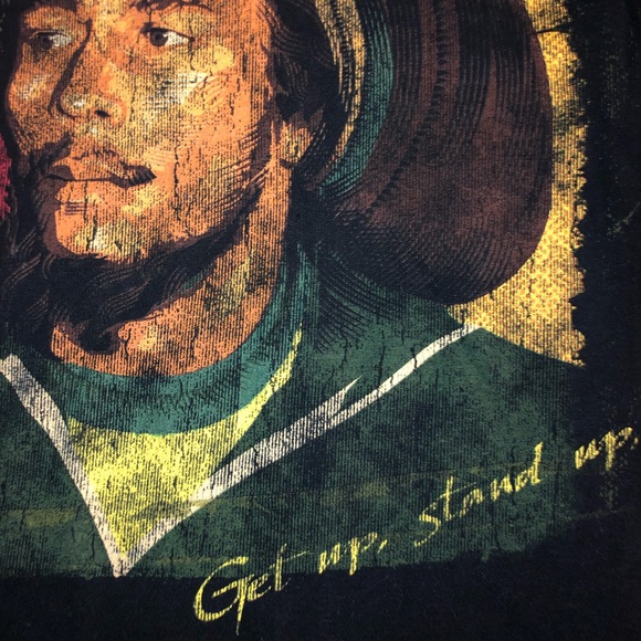 T-shirt Bob Marley 'Get Up Stand Up' - Femme Taille M - Zion Rootswear - Vintage